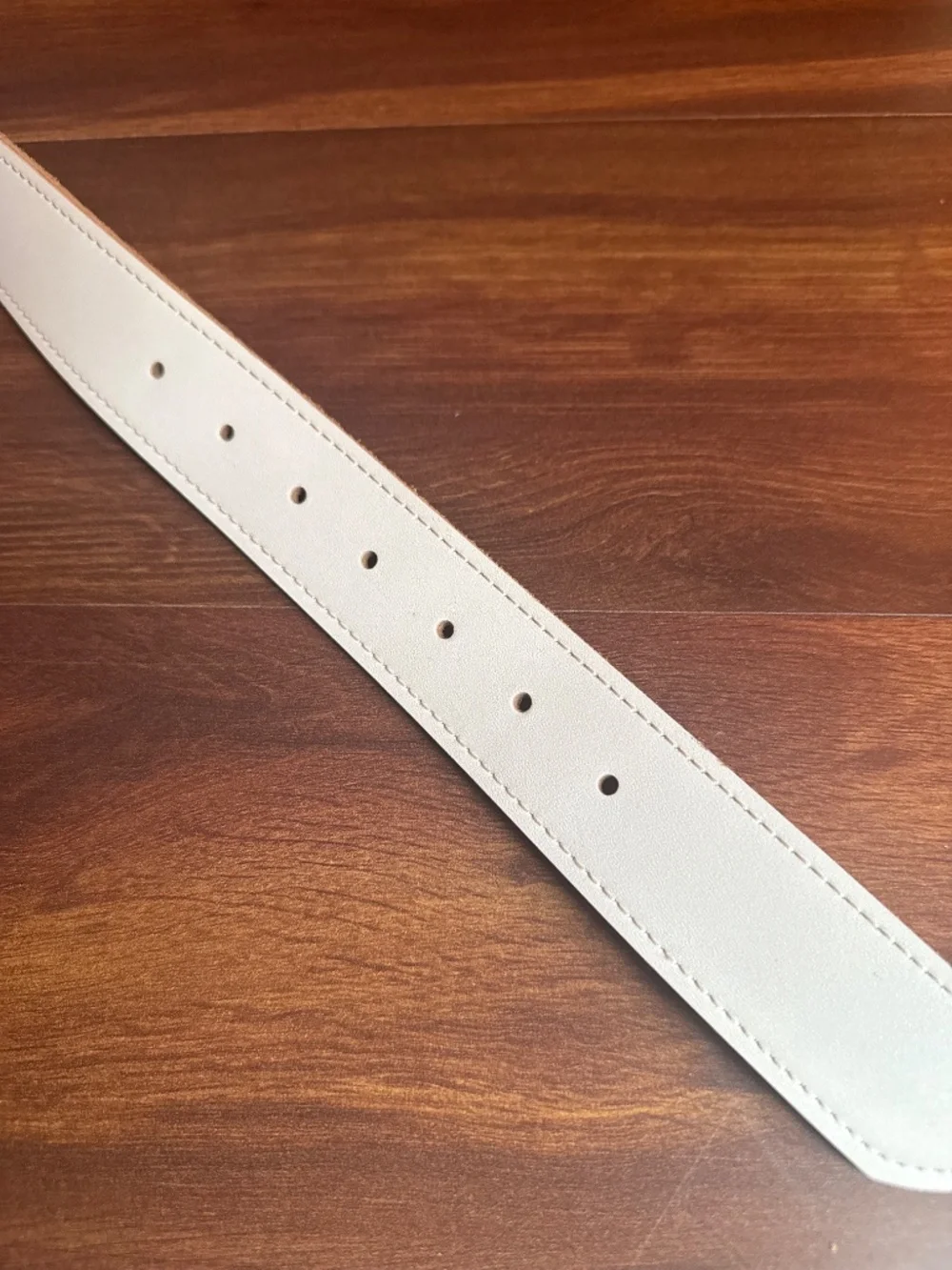 Cute White Belt with Rhinestone Princess Buckle Size 34